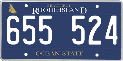 RI license plate 655524