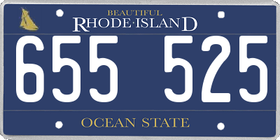 RI license plate 655525