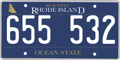 RI license plate 655532