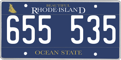 RI license plate 655535