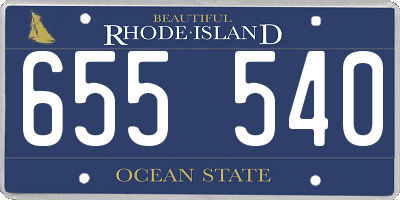 RI license plate 655540