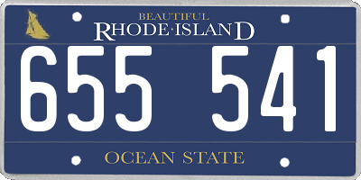 RI license plate 655541