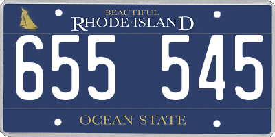 RI license plate 655545