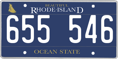 RI license plate 655546