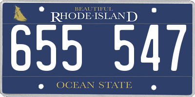RI license plate 655547