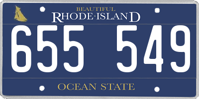 RI license plate 655549
