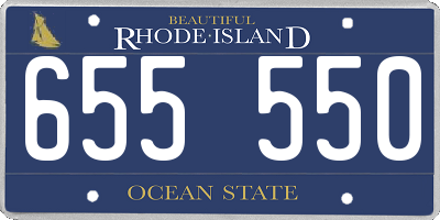 RI license plate 655550