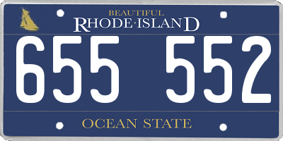 RI license plate 655552