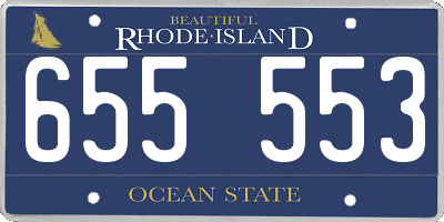 RI license plate 655553