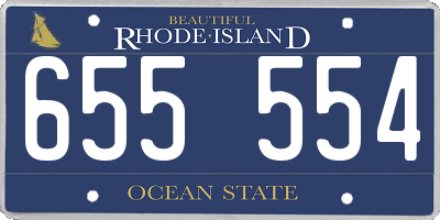 RI license plate 655554