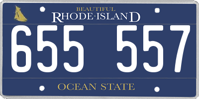 RI license plate 655557