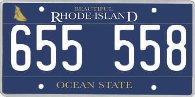 RI license plate 655558