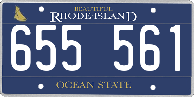 RI license plate 655561