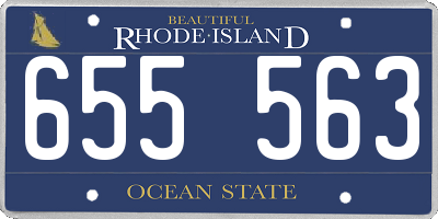 RI license plate 655563
