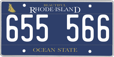 RI license plate 655566