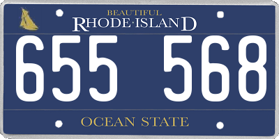RI license plate 655568