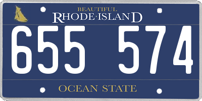 RI license plate 655574