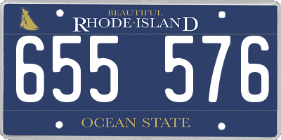 RI license plate 655576