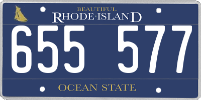 RI license plate 655577