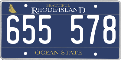RI license plate 655578