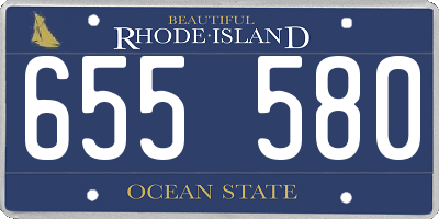 RI license plate 655580