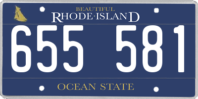 RI license plate 655581