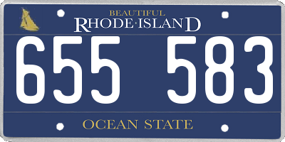 RI license plate 655583