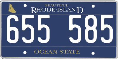 RI license plate 655585