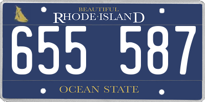 RI license plate 655587
