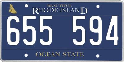 RI license plate 655594