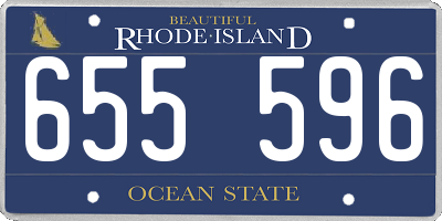 RI license plate 655596
