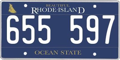 RI license plate 655597