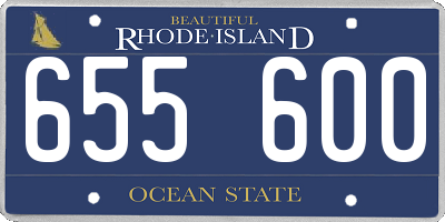 RI license plate 655600