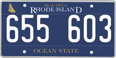 RI license plate 655603