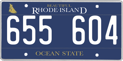 RI license plate 655604