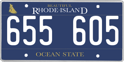 RI license plate 655605