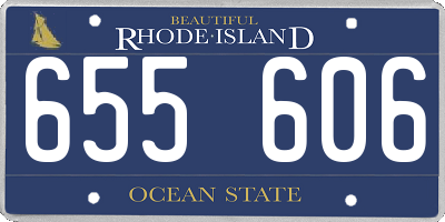 RI license plate 655606