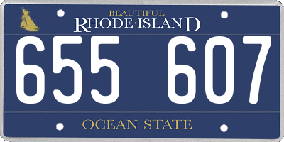 RI license plate 655607