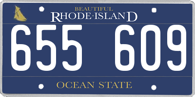 RI license plate 655609