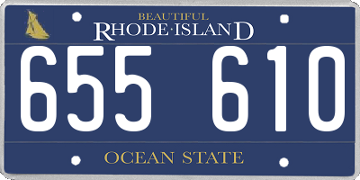 RI license plate 655610