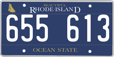 RI license plate 655613