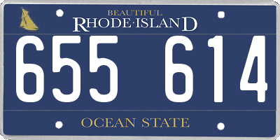 RI license plate 655614
