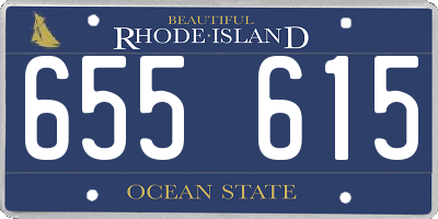 RI license plate 655615