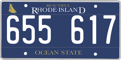 RI license plate 655617