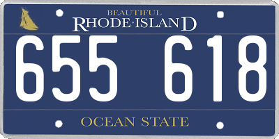 RI license plate 655618