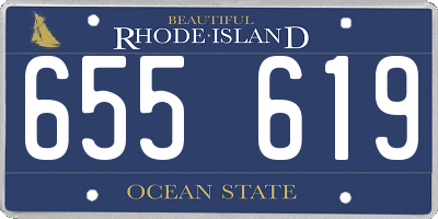 RI license plate 655619
