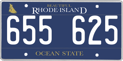 RI license plate 655625