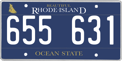 RI license plate 655631
