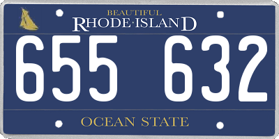 RI license plate 655632