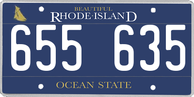 RI license plate 655635